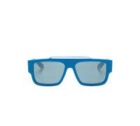 Gucci Eyewear logo-print square-frame sunglasses - Blue 56