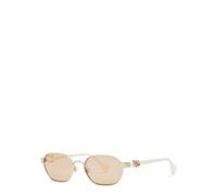 Gucci Eyewear Oval-frame Women's Designer Sunglasses - Gold - One Size