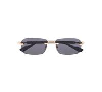 Gucci Eyewear rimless rectangle-frame sunglasses - Black One Size