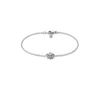 Gucci Flora 18ct White Gold & 0.15ct Diamond Chain 6.3" Bracelet