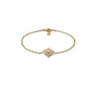 Gucci Flora 18ct Yellow Gold 6.3" 0.16ct Diamond Chain Bracelet