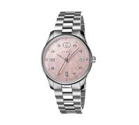 Gucci G-Timeless Pink Mother Of Pearl Diamond Dot Dial Watch YA1265062