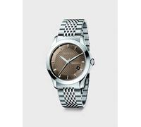 Gucci G-Timeless Men's Watch YA126406 with Brown Dial and Silver Bracelet