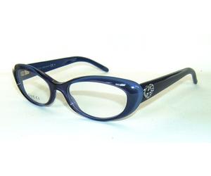 GUCCI GG 3515 WOI BLUE OVAL CAT EYE w/ RHINESTONES EYEGLASSES FRAMES GLASSES