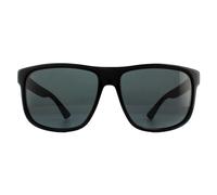 Gucci Man Gucci GG0010S 001 Sunglasses Acetate Black Grey Squared Normal
