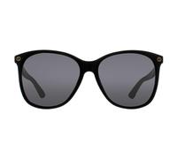 Gucci Woman Gucci GG0024S 001 Sunglasses Plastic Black Grey Round Normal