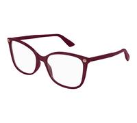 Gucci GG0026O 012 Woman Optical frames Bordeaux Transparent Cat Eye