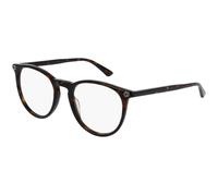 Gucci GG0027O 002 Woman Optical frames Plastic Havana Transparent Round