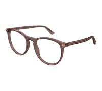 Gucci GG0027O 012 Woman Optical frames Acetate Brown Transparent Round