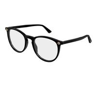 Gucci GG0027O 015 Woman Optical frames Acetate Black Transparent Round