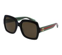 Gucci GG0036SN 002 Woman Sunglasses Acetate Black Brown Squared Normal