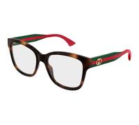 Gucci GG0038OANN 002 Woman Optical frames Acetate Havana Transparent Butterfly
