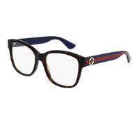 Gucci GG0038ON 003 Woman Optical frames Acetate Havana/Blue Squared