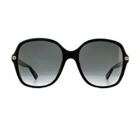 Gucci Woman GG0092S 001 Sunglasses Plastic Black Grey Squared