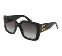 Gucci GG0141SN 001 Woman Sunglasses Acetate Black Grey Squared Shaded