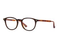 GUCCI GG0187O 008 Round Oval Havana Light Demo Lens 49 mm Unisex Eyeglasses
