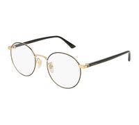 Gucci GG0297OK 003 Unisex Optical frames Metal Black Transparent Round