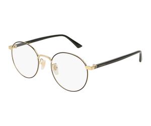 Gucci GG0297OK 003 Unisex Optical frames Metal Black Transparent Round
