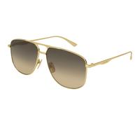 Gucci GG0336S 001 Man Sunglasses Metal Gold Brown Pilot Normal