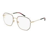 Gucci GG0396O 001 Woman Optical frames Metal Gold Transparent Squared