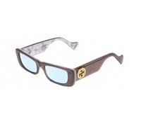 Gucci Rectangle Womens Grey Silver Sunglasses - One Size