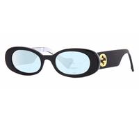 Gucci GG0517S Womens Multi-Focus Blue Light Glasses in Black blue Opal Gold 52mm