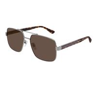 Gucci GG0529S 002 Man Sunglasses Metal Ruthenium Brown Pilot Normal
