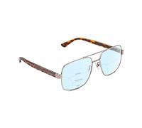 Gucci GG0529S Unisex Square Multi-Focus Blue Light Glasses Ruthenium Silver 60mm