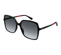 Gucci GG0544S 007 Woman Sunglasses Acetate Black Grey Squared