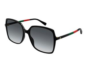 Gucci GG0544S 007 Woman Sunglasses Acetate Black Grey Squared