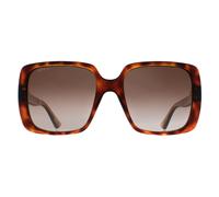 Gucci Woman Gucci GG0632S 002 Sunglasses Injected Havana Brown Squared Normal Shaded