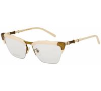 Gucci GG0660O 002 Beige Bronze Bamboo Organic Eyeglasses Women Optical Frame