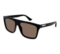 Gucci GG0748S 005 Man Sunglasses Injected Black Brown Squared