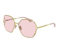 Gucci GG0818SA 003 Woman Sunglasses Metal Gold Pink Geometric Normal