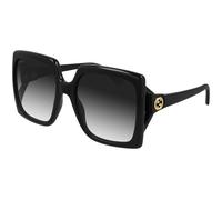 Gucci GG0876S 001 Woman Sunglasses Injected Black Grey Squared Normal Shaded