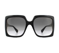 Gucci Woman Gucci GG0876S 001 Sunglasses Injected Black Grey Squared Normal Shaded