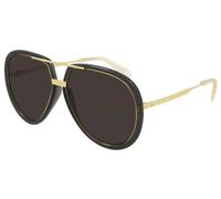 Gucci GG0904S 001 61 Gray Gold Frame / Brown Lens Sunglasses