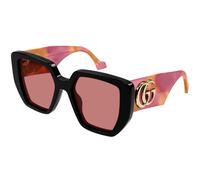 Gucci GG0956S 010 Woman Sunglasses Acetate Black Red Squared