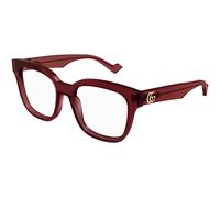 Gucci GG0958O 006 Woman Optical frames Acetate Bordeaux Transparent Squared