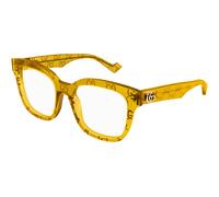 Gucci GG0958O 012 Woman Optical frames Acetate Yellow Transparent Squared