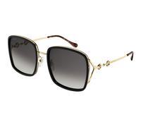 Gucci GG1016SK 001 Woman Sunglasses Injected Black Grey Squared Normal