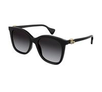 Gucci GG1071S 001 Woman Sunglasses Acetate Black Grey Cat Eye Shaded