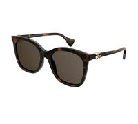 Gucci GG1071S 002 Woman Sunglasses Acetate Havana Brown Cat Eye