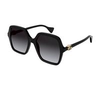 Gucci GG1072S 001 Woman Sunglasses Acetate Black Grey Squared Shaded