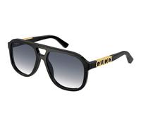 Gucci GG1188S 002 Unisex Sunglasses Acetate Black Grey Squared Normal Shaded