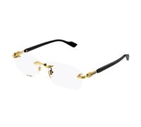 Gucci GG1221O 001 Man Optical frames Metal Gold Squared