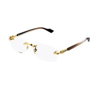 Gucci GG1221O 002 Man Optical frames Metal Gold Squared