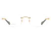 Gucci GG1221O 005 Man Optical frames Metal Gold Transparent Squared