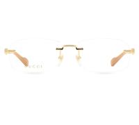 Gucci GG1221O 006 Man Optical frames Metal Gold Transparent Squared