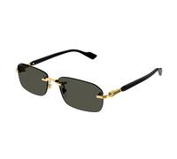 Gucci GG1221S 001 Man Sunglasses Metal Gold Grey Squared Normal